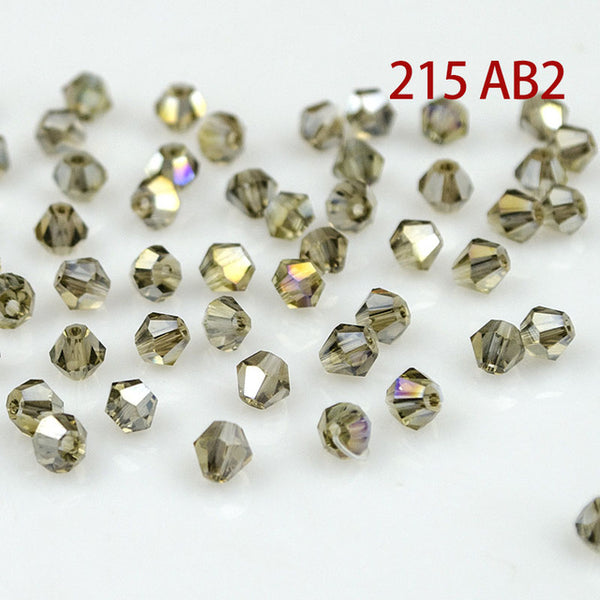 Crystal AB Bicone Beads 5328/5301 100PCS/LOT 4mm Czech Loose Crystal Beads/Faceted Glass Beads for DIY Jewelry Necklace Bracelet