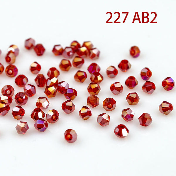 Crystal AB Bicone Beads 5328/5301 100PCS/LOT 4mm Czech Loose Crystal Beads/Faceted Glass Beads for DIY Jewelry Necklace Bracelet