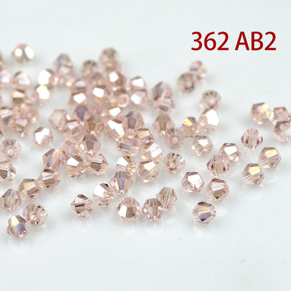 Crystal AB Bicone Beads 5328/5301 100PCS/LOT 4mm Czech Loose Crystal Beads/Faceted Glass Beads for DIY Jewelry Necklace Bracelet