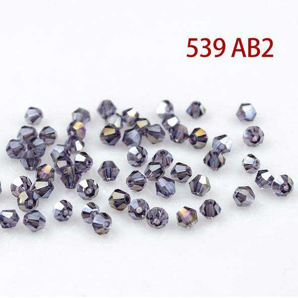 Crystal AB Bicone Beads 5328/5301 100PCS/LOT 4mm Czech Loose Crystal Beads/Faceted Glass Beads for DIY Jewelry Necklace Bracelet