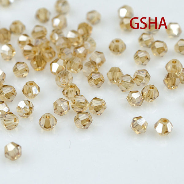 Crystal AB Bicone Beads 5328/5301 100PCS/LOT 4mm Czech Loose Crystal Beads/Faceted Glass Beads for DIY Jewelry Necklace Bracelet