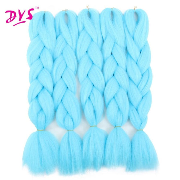 Deyngs 24inch Synthetic Braiding Hair Pure Color HighTemperature Kanekalon Jumbo Braid Hair Extensions Crochet Yaki Texture 100g