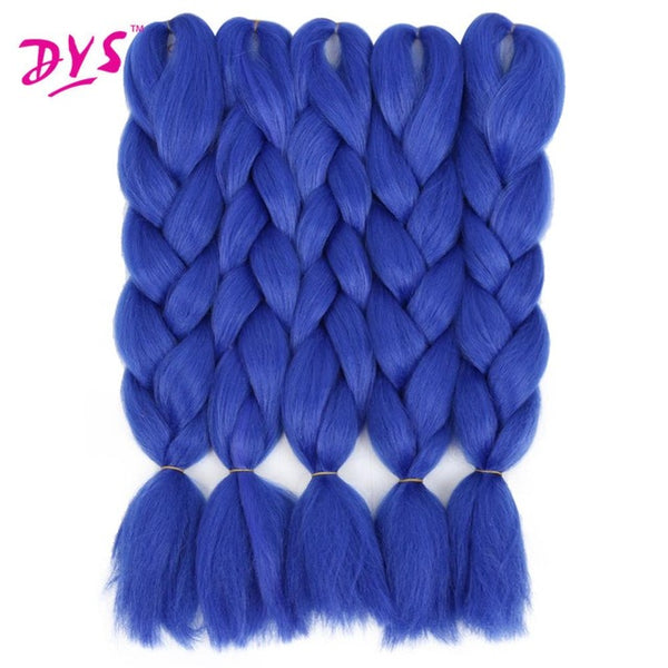 Deyngs 24inch Synthetic Braiding Hair Pure Color HighTemperature Kanekalon Jumbo Braid Hair Extensions Crochet Yaki Texture 100g