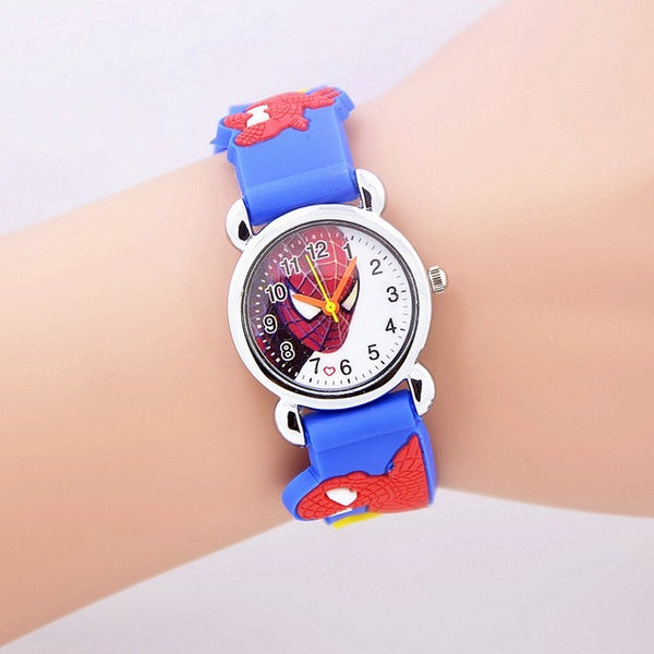 2017 Fashion Spiderman Child Watch Silicon Cartoon Kids Sport Watch Boys Silicone quartz watch 3D Watch relogio masculino