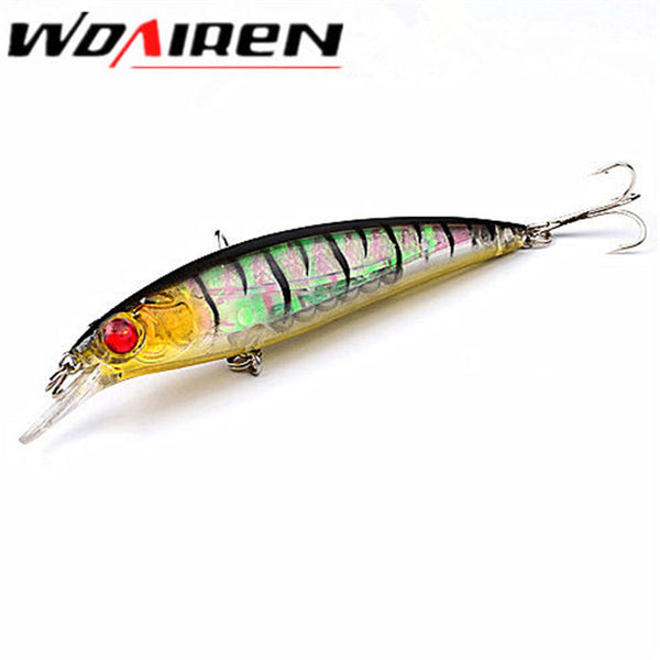 1Pcs 11cm 13.4g Floating Minnow Fishing Lure Laser Hard Artificial Bait 3D Eyes  Fishing Wobblers Crankbait Minnows YR-219