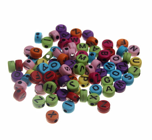 Hot 6mm 100pcs Alphabet "A-Z" Cubic Letter Beads Acrylic Spacer Beads Bead Loom Band Bracelet Jewelry Findings Making DIY