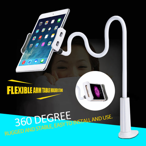 2017 New Arrival Lightweight Tablet Lazy 360 Degree Flexible Arm Table Holder Stand Desktop Table Tablet Support Mount For Ipad