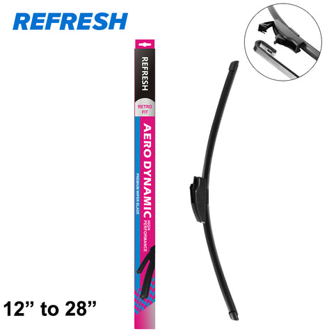 Refresh Aerodynamic Windscreen Wiper Blade Fit Standard Hook Arms Cleaning Automotive Glasses High Performance - ( Pack of 1 )