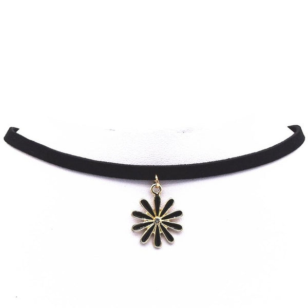 Hot new torques Bijoux Plain Black Velvet Leather crystal pendant Maxi statement Chokers Necklace for women 2016 jewelry