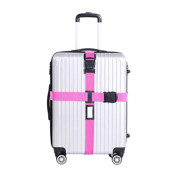 Top Quality Luggage Strap Cross Belt Packing Adjustable Travel Suitcase Nylon 3 Digits Password Lock Buckle Strap Baggage Belts