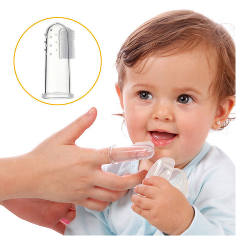 Baby Kids Silicone Finger Toothbrush Children Teeth Clear Gum Brush Infant Deciduous Tooth Brush Massage Children's Tooth Brush
