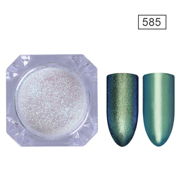 BORN PRETTY Mirror Nail Glitter Pigment Powder Gold Blue Purple Dust Manicure Nail Art Glitter Chrome Powder Decorations