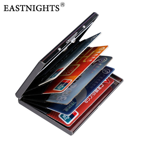 EASTNIGHTS 2017 new arrival High-Grade stainless steel men credit card holder women metal bank card case card box TW2703