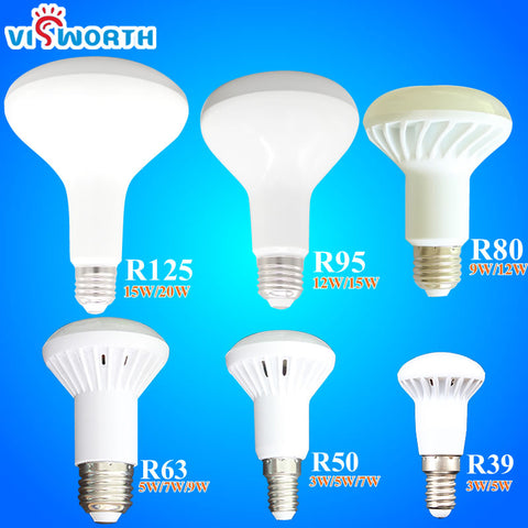 R39 R50 R63 R80 R95 R125 LED Lamp E14 E27 Base LED Light 3W 5W 7W 9W 12W 15W 20W Led Umbrella Bulb Warm Cold White LED Spotlight