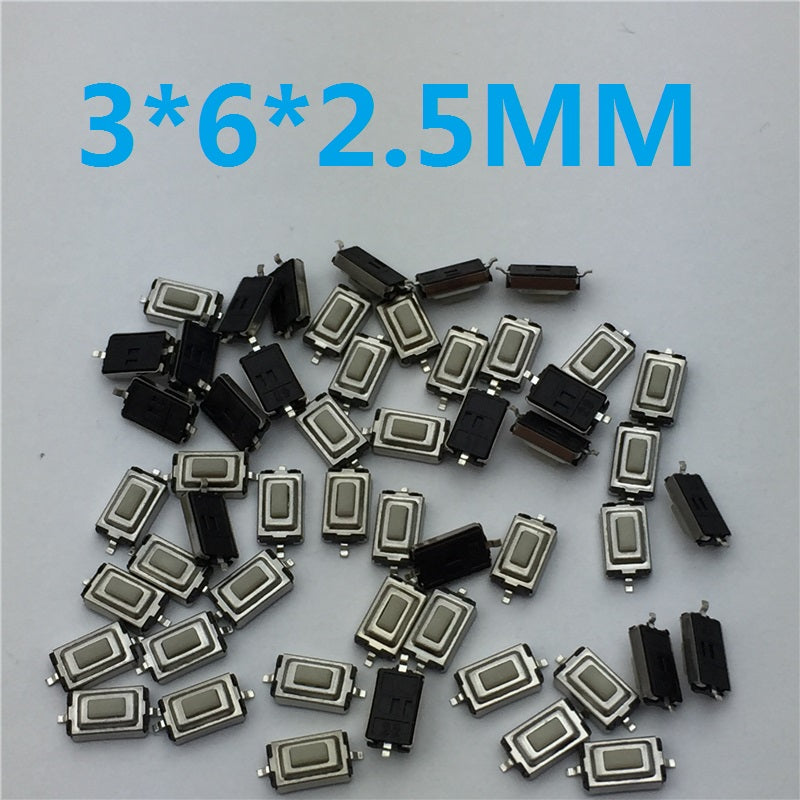 50pcs SMT 3x6x2.5MM 2PIN Tactile Tact  G73 Push Button Micro Switch Self-reset Momentary Sell At A Loss USA Belarus Ukraine