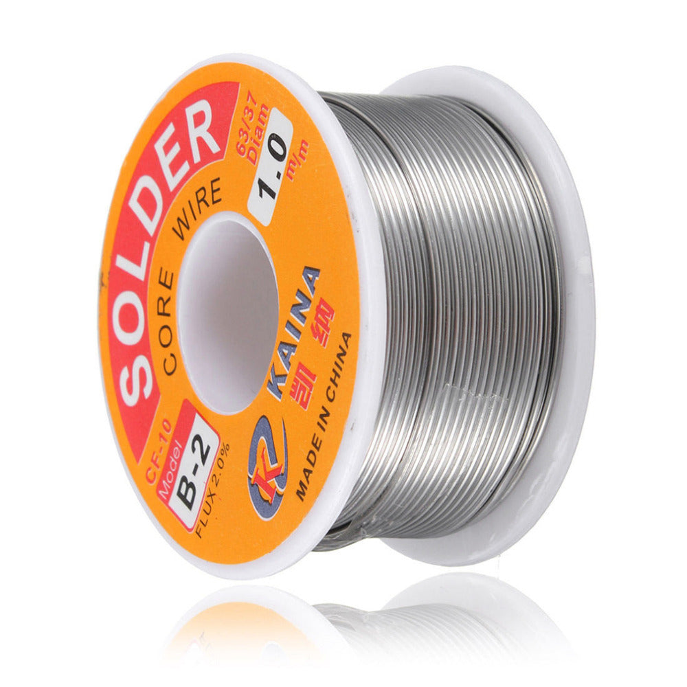 New Welding Iron Wire Reel 100g/3.5oz FLUX 2.0% 1mm 63/37 45FT Tin Lead Line Rosin Core Flux Solder Soldering  Wholesale