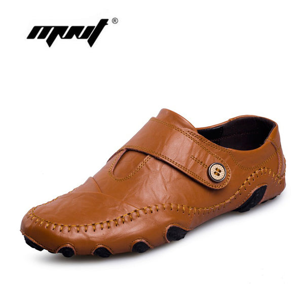 Fashion British Style Men Causal Shoes Genuine Leather Slip On Men Shoes High Quality Outdoor Shoes Zapatos Hombre