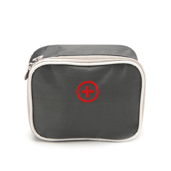 THINKTHENDO Unisex Portable Mini Pink Grey Survival First Aid Medical Emergency Bag Kit  Medicine bag for Travel & Home
