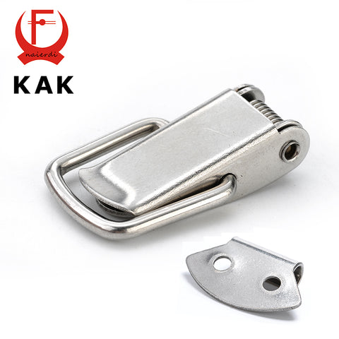 KAK J107 Hardware Cabinet Boxes Spring Loaded Latch Catch Toggle Hasp 46*21 Mild Steel Hasp For Sliding Door Simple Window