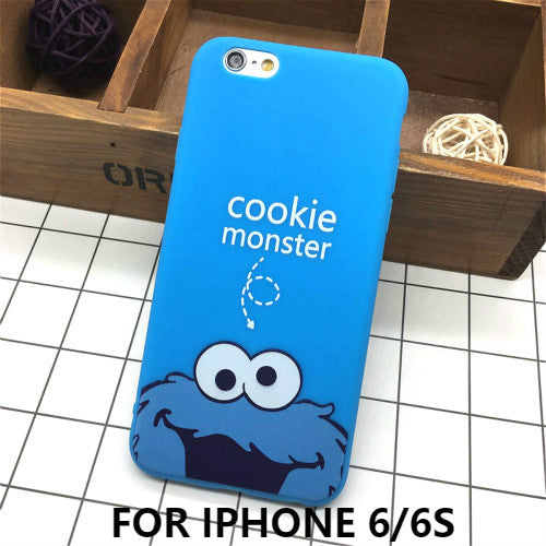 Fashion Cute Cartoon Cookie Elmo Soft TPU Slim Back Covers for IPhone 6 6s Funny Silicone Ultra Thin Phone Case Shell Coque