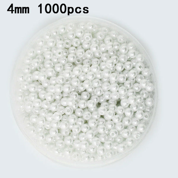 Wholesale Pick Size 4.6.8.10.12.14.16.18.20mm ABS Color White Imitation Pearls Beads Round Loose Beads Fit DIY Bracelet Making