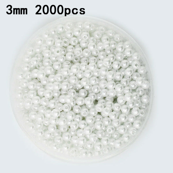 Wholesale Pick Size 4.6.8.10.12.14.16.18.20mm ABS Color White Imitation Pearls Beads Round Loose Beads Fit DIY Bracelet Making