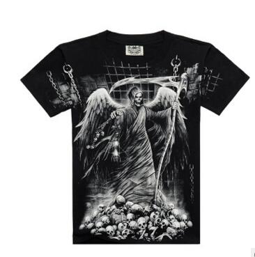 Rocksir 3d skull t shirts Men 2017 HOT SALE Fashion Brand Mens Casual 3D Printed T shirt Cotton Men Clothes tshirt plus size