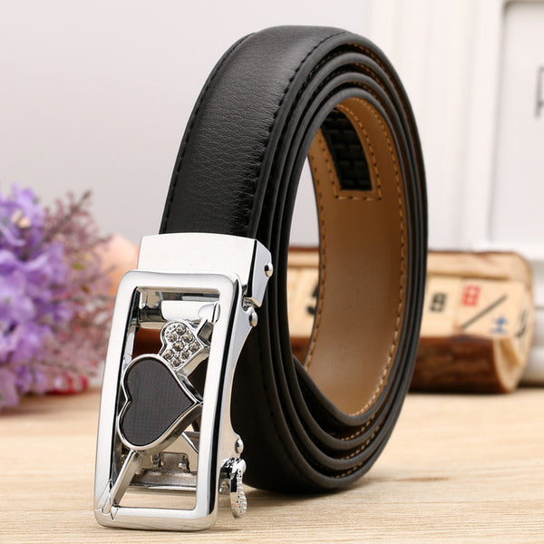 CETIRI 24 Style Fashion Leaf Automatic Buckle Belt Women High Quality Leather Belts Female Strap Waist Plus Size 90-120cm Belts