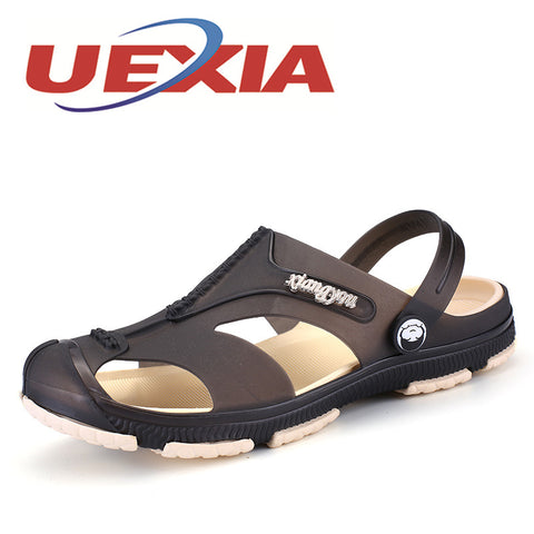 Men Fashion Sandals Summer Men's Slippers Leather Shoes Beach Casual Breathable Home Slippers Men Shoes Flip-Flops Zapatos