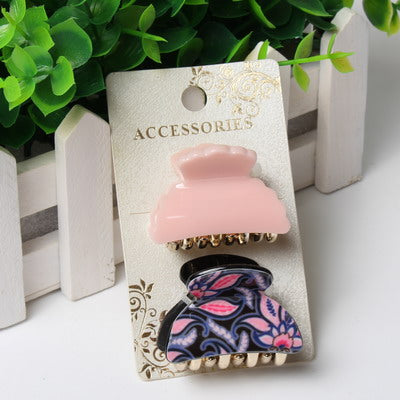 4CM Acrylic Bling Bulldog Flamingos Hair Claw Women Hair Accessory A Set Of Two Lightweight Mini Hair Clips High-polish Finish