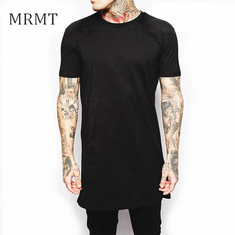 2017 Brand New Clothing Mens Black Long t shirt Men Tops Hip hop tee T-shirt Men Hiphop Short Sleeve Longline casual Tee shirts
