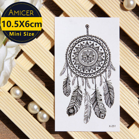 3d dream catcher  Waterproof Temporary Tattoos dreamcatcher flash Tattoo stickers body art for women transferable fake tattoo