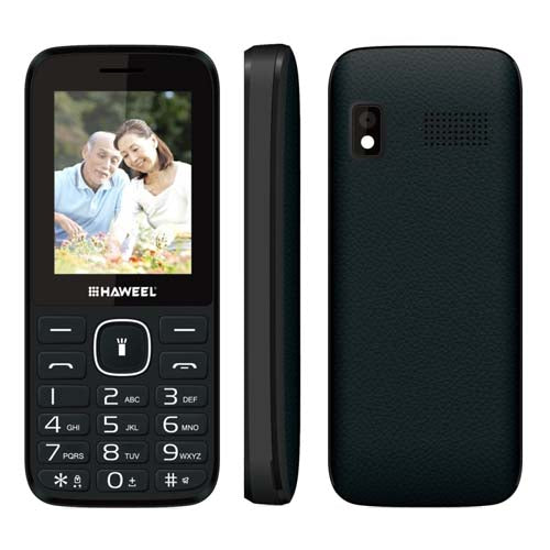 Haweel X1 Mobile Phone 2.4 inch Network 2G Dual SIM Super Big Speaker Support FM / TF / Torch Russian Keyboard Older Phone