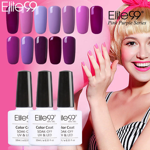 Elite99 10ml Gel Polish Pink Purple UV Colored Nail Polish Gel Varnish Long-lasting Soak Off Gel Lacquer Nail Polish