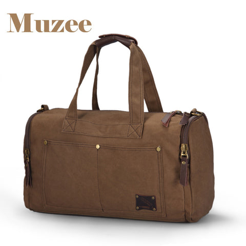 Muzee Travel Bag Large Capacity Men Hand Luggage Travel Duffle Bags Canvas Weekend Bags Multifunctional Travel Bags
