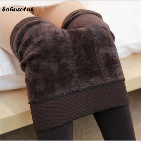 Nessaj Autumn Winter Fashion Women's Plus Cashmere Tights High Quality Knitted Velvet Tights Elastic Slim Warm Thick Tights