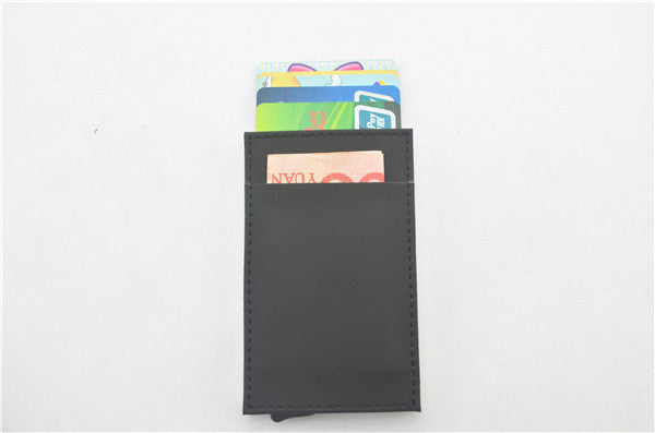 New porte carte PU thin Top Brand Business ID Credit Card Holder Wallets Pocket Case Bank Credit Card Package Case Card Box