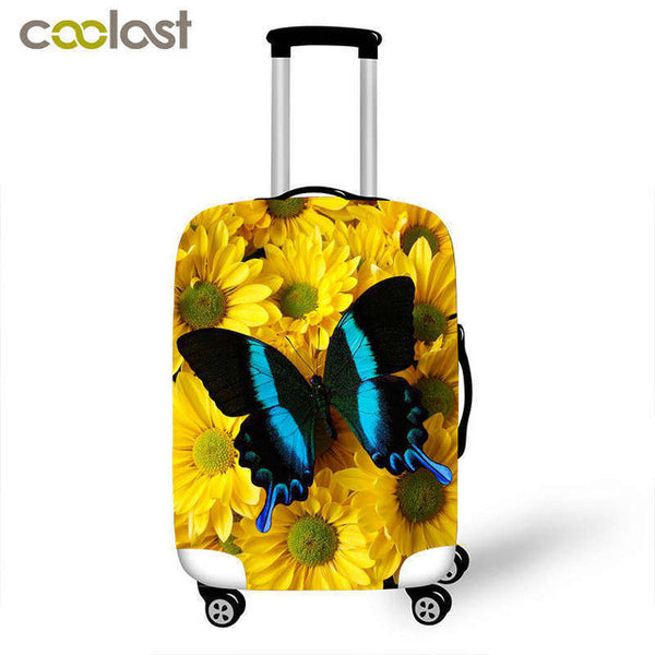 Beautiful butterfly suitcase trolley case protective cover s/m/L 3 size for 18-28 inch travel cases fashion suitcase covers