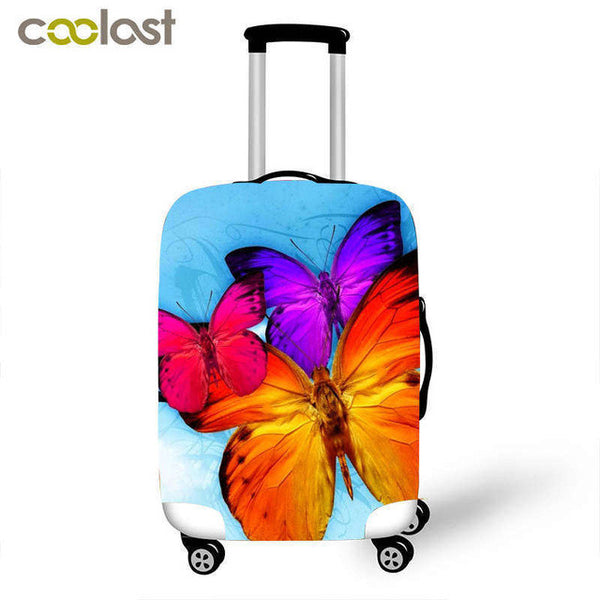 Beautiful butterfly suitcase trolley case protective cover s/m/L 3 size for 18-28 inch travel cases fashion suitcase covers