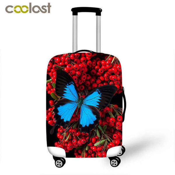 Beautiful butterfly suitcase trolley case protective cover s/m/L 3 size for 18-28 inch travel cases fashion suitcase covers