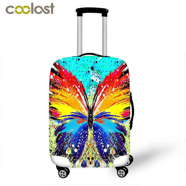 Beautiful butterfly suitcase trolley case protective cover s/m/L 3 size for 18-28 inch travel cases fashion suitcase covers