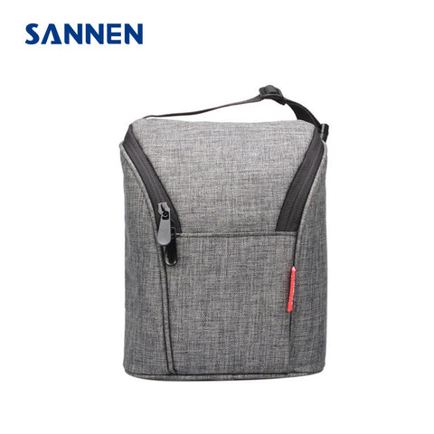 SANNEN 4L Portable Insulated Lunch Bags Roomy Milk Bottle Pack 600D Oxford Thermal Food Picnic Cooler Tote Handbags for Kids