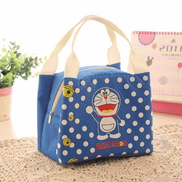 Portable Lunch Bag Cartoon Hello Kitty Insulated Cooler Bags Thermal Food Picnic Lunch Bags Women Kids Men Lunch Box Bag Tote