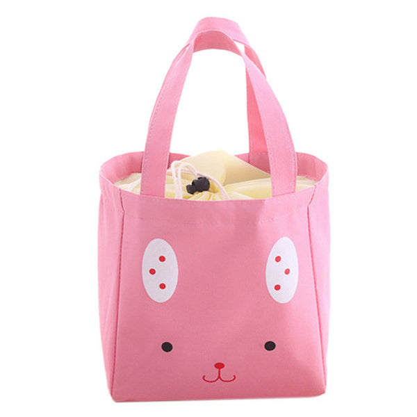 Cartoon Smiling Face Lunch Bag For Women Girls Students Office Lady Isothermic Waterproof Lunch-Box Thermo Bag Food Bag Bolsas
