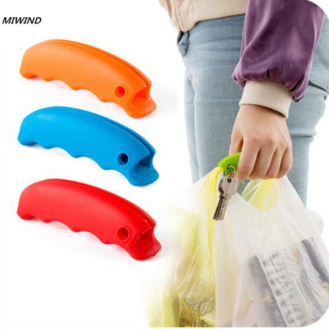 1Pc Silicone Bucket Food Stuff Shopping Labour Save Carrying Bags Handle Holder Hanger Kitchen Tools