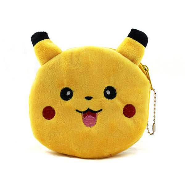 Hot Cute Cartoon Pokemon Plush Coin Purse Children Zipper Change Purse Wallet Hello Kitty Minions Pouch Bag For Kids Gift