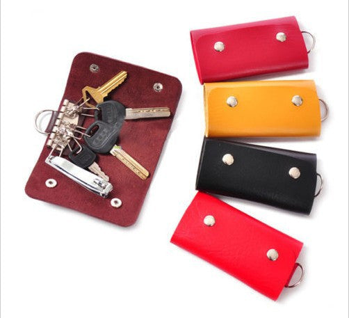 Fashion Gifts Keys Holder Organizer Manager Patent Leather Buckle Key Wallet Case Car Keychain for Women Men Brand Free Shipping