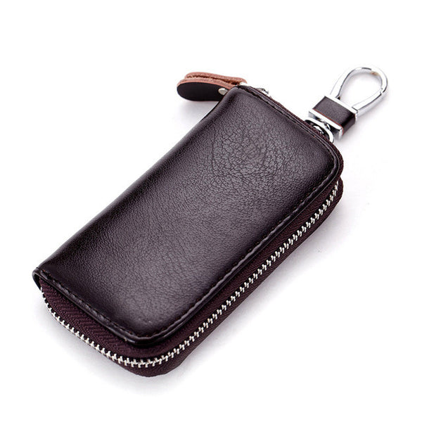 Zipper Keys Housekeeper Genuine Leather Housekeeper Key Organizer Keychain Car Key Holder Wallet Keysmart Bag Pouch Keys Case