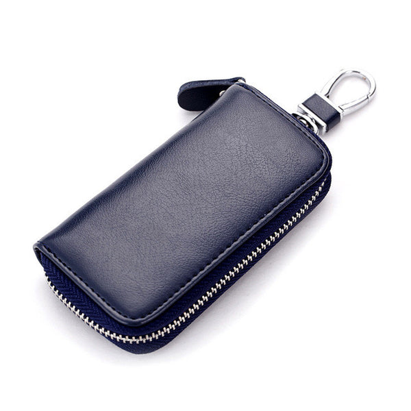 Zipper Keys Housekeeper Genuine Leather Housekeeper Key Organizer Keychain Car Key Holder Wallet Keysmart Bag Pouch Keys Case