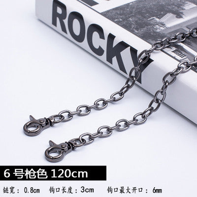 120cm Metal Stainless Steel Purse Chain Strap Handle Shoulder Crossbody Handbag Bag Belt Metal Replacement 3 Color Handles